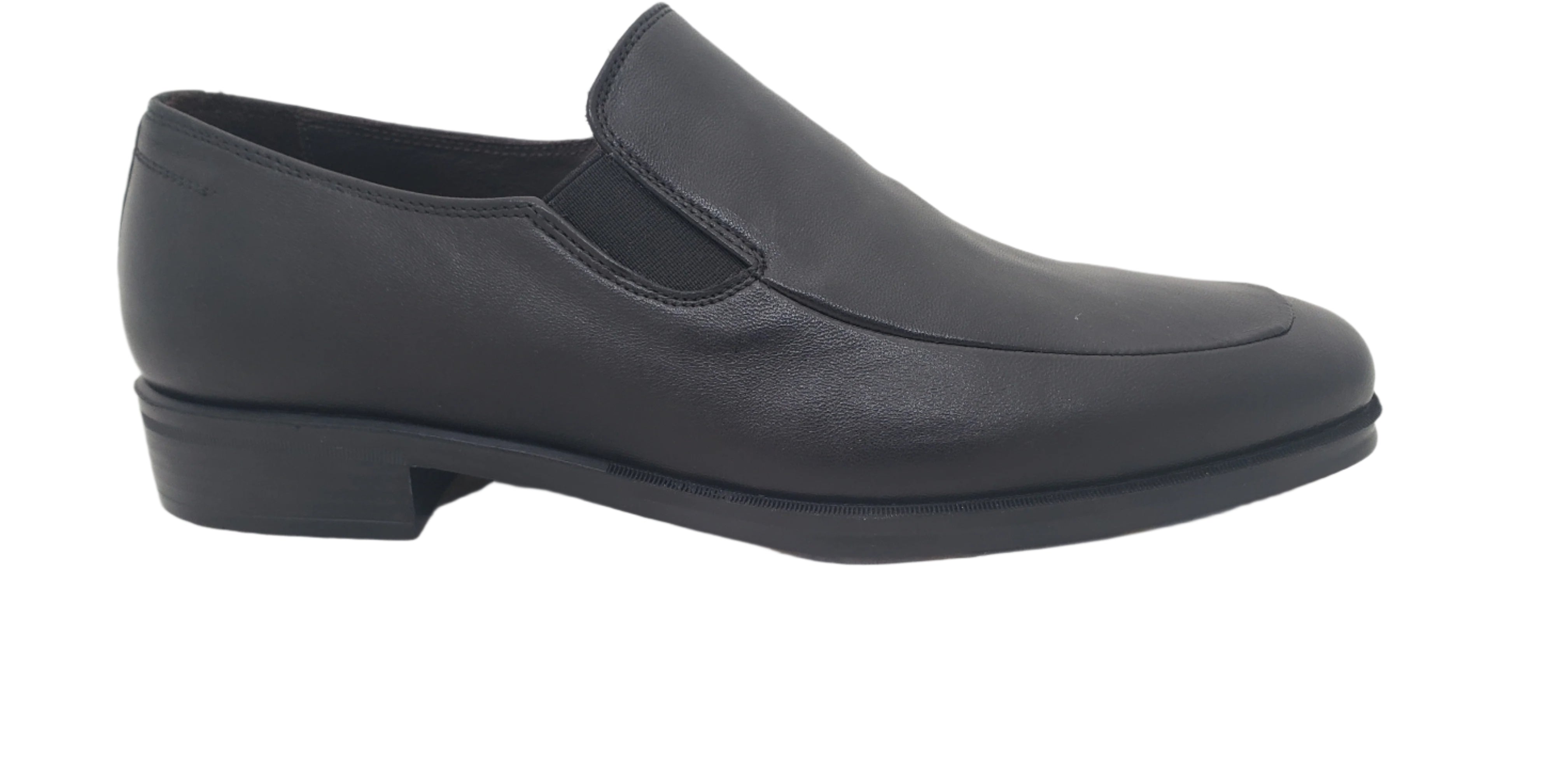 BRUNO MAGLI PITTO BLACK LEATHER SLIP-ON SHOE