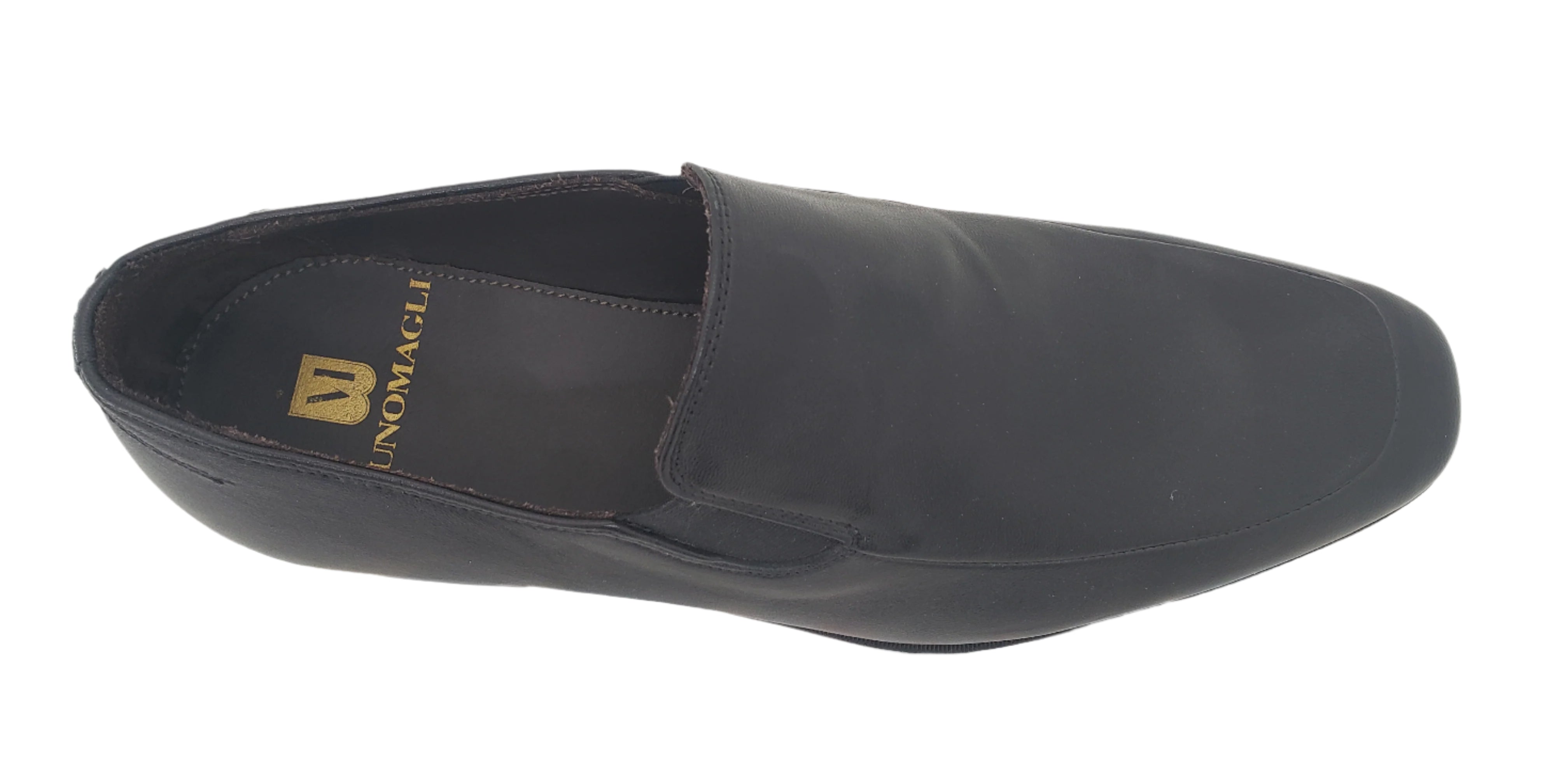 BRUNO MAGLI PITTO BLACK LEATHER SLIP-ON SHOE