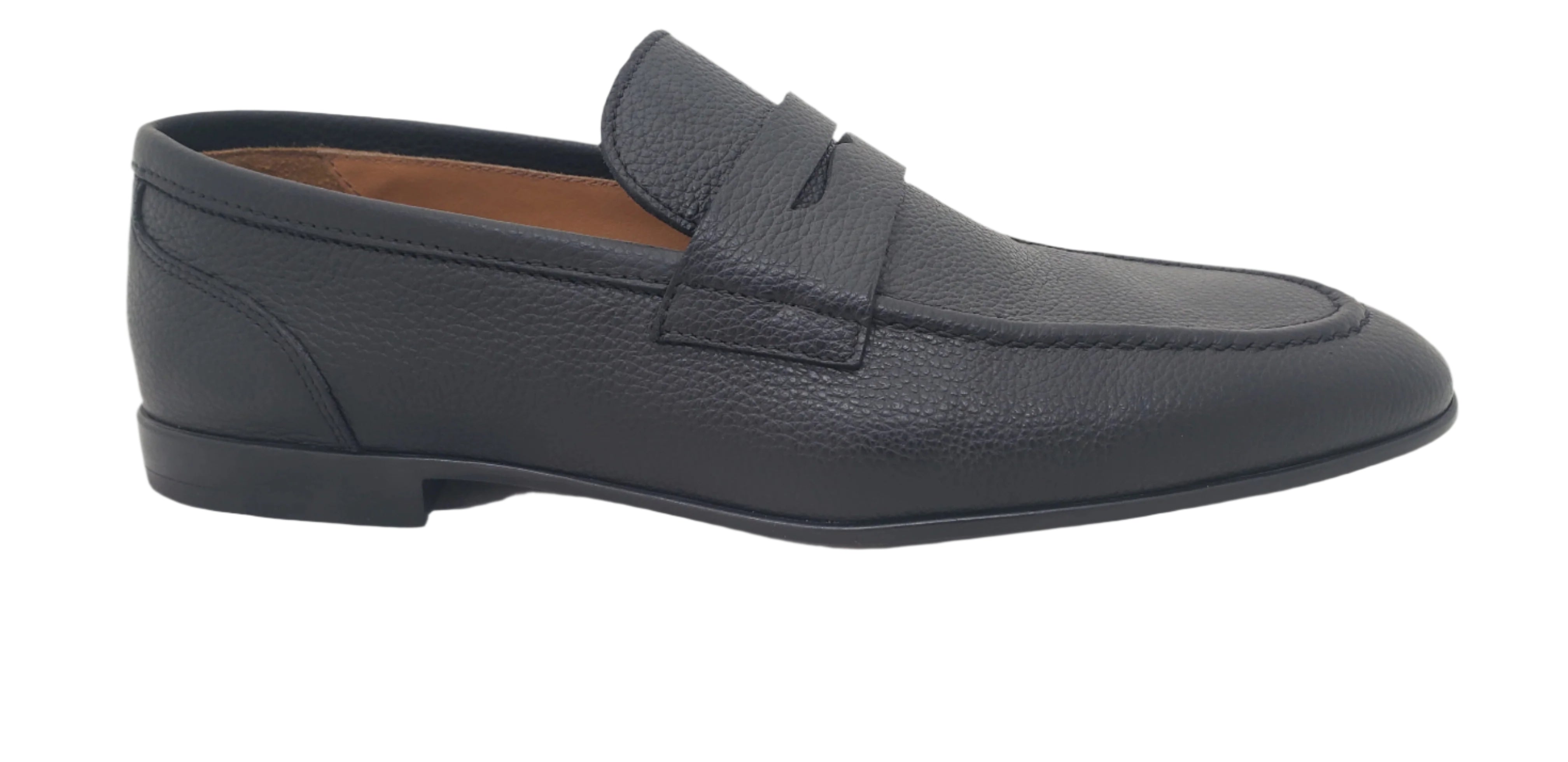 BRUNO MAGLI LASTRA BLACK LEATHER LOAFER