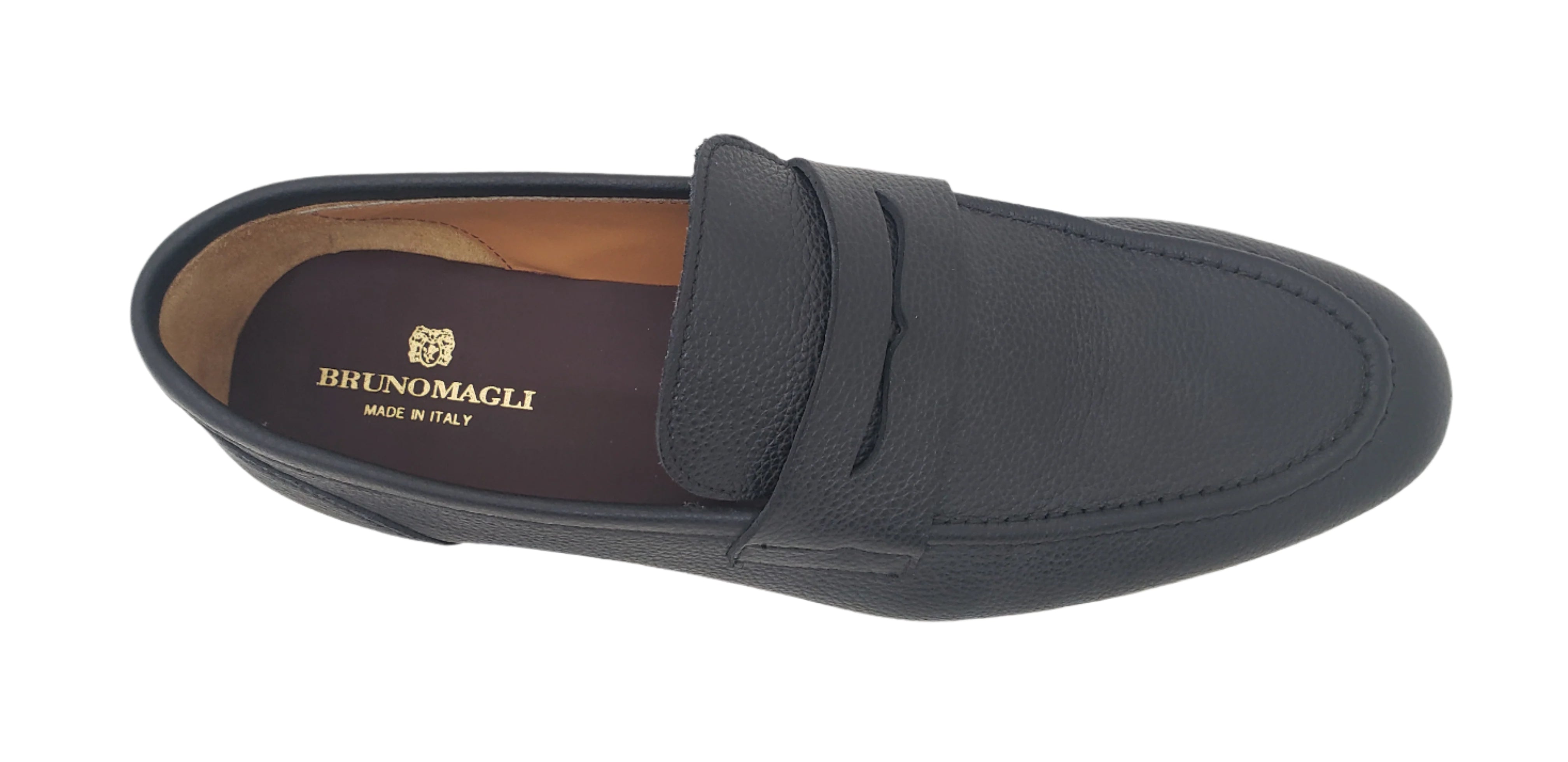 BRUNO MAGLI LASTRA BLACK LEATHER LOAFER