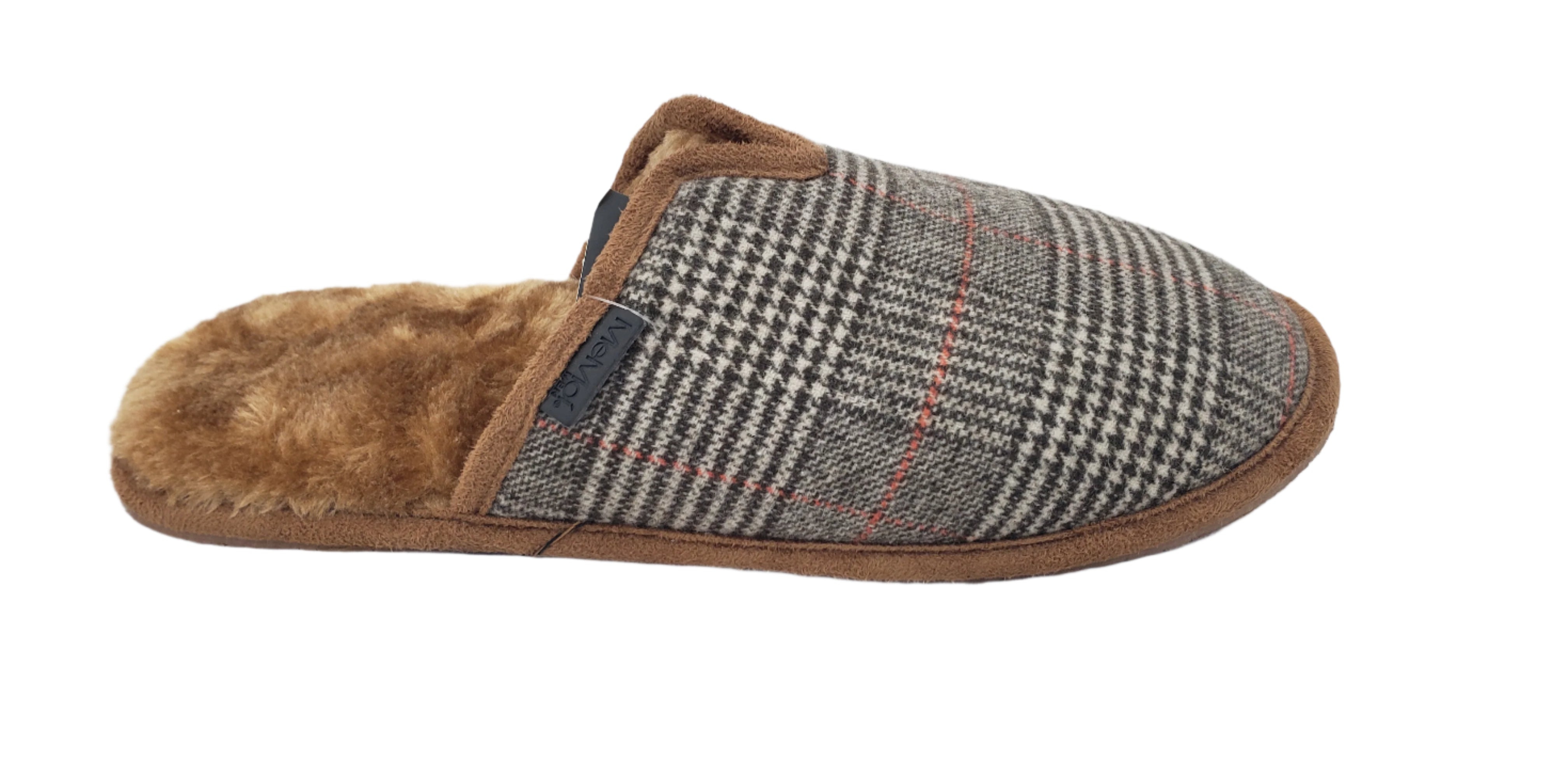 MeMoi Brown Plaid Slipper AZP08320