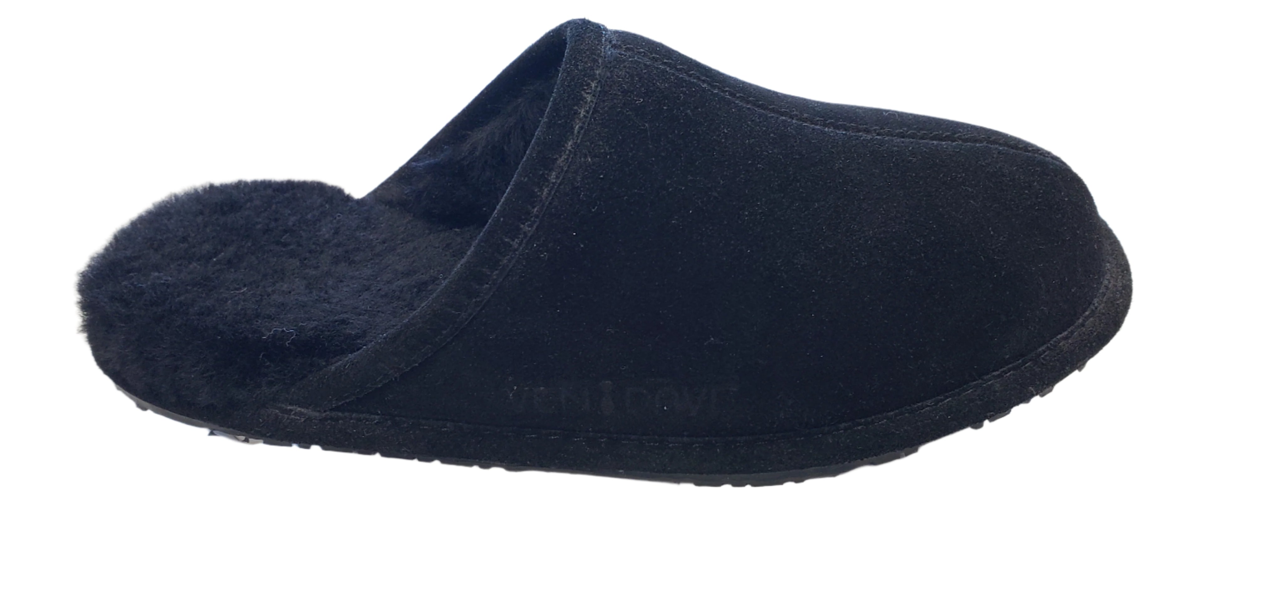 Ven Dave Fur Slipper Black Insole