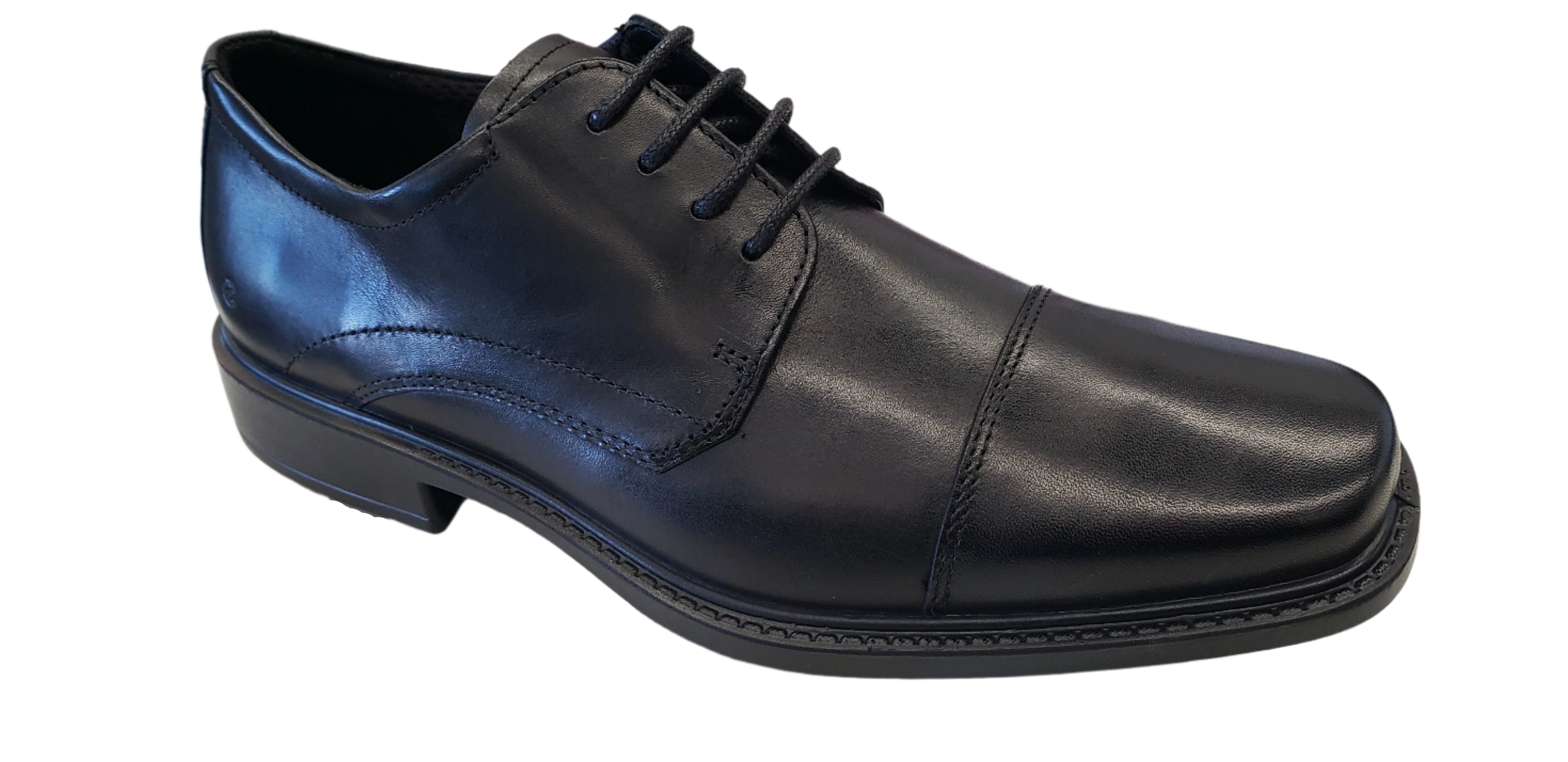 ECCO MEN'S BLACK LACE CAP TOE NEW JERSEY - 051554