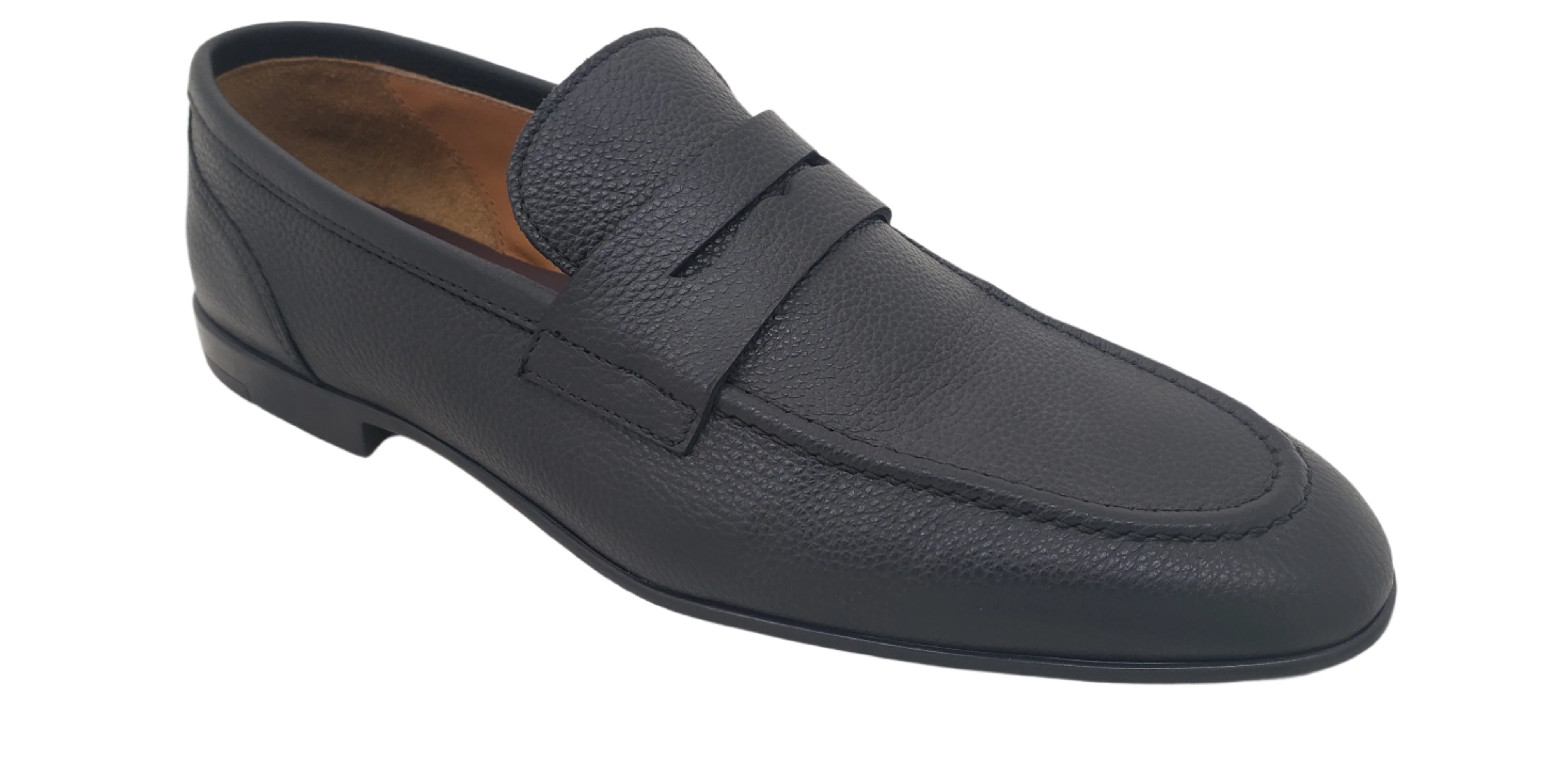 BRUNO MAGLI LASTRA BLACK LEATHER LOAFER