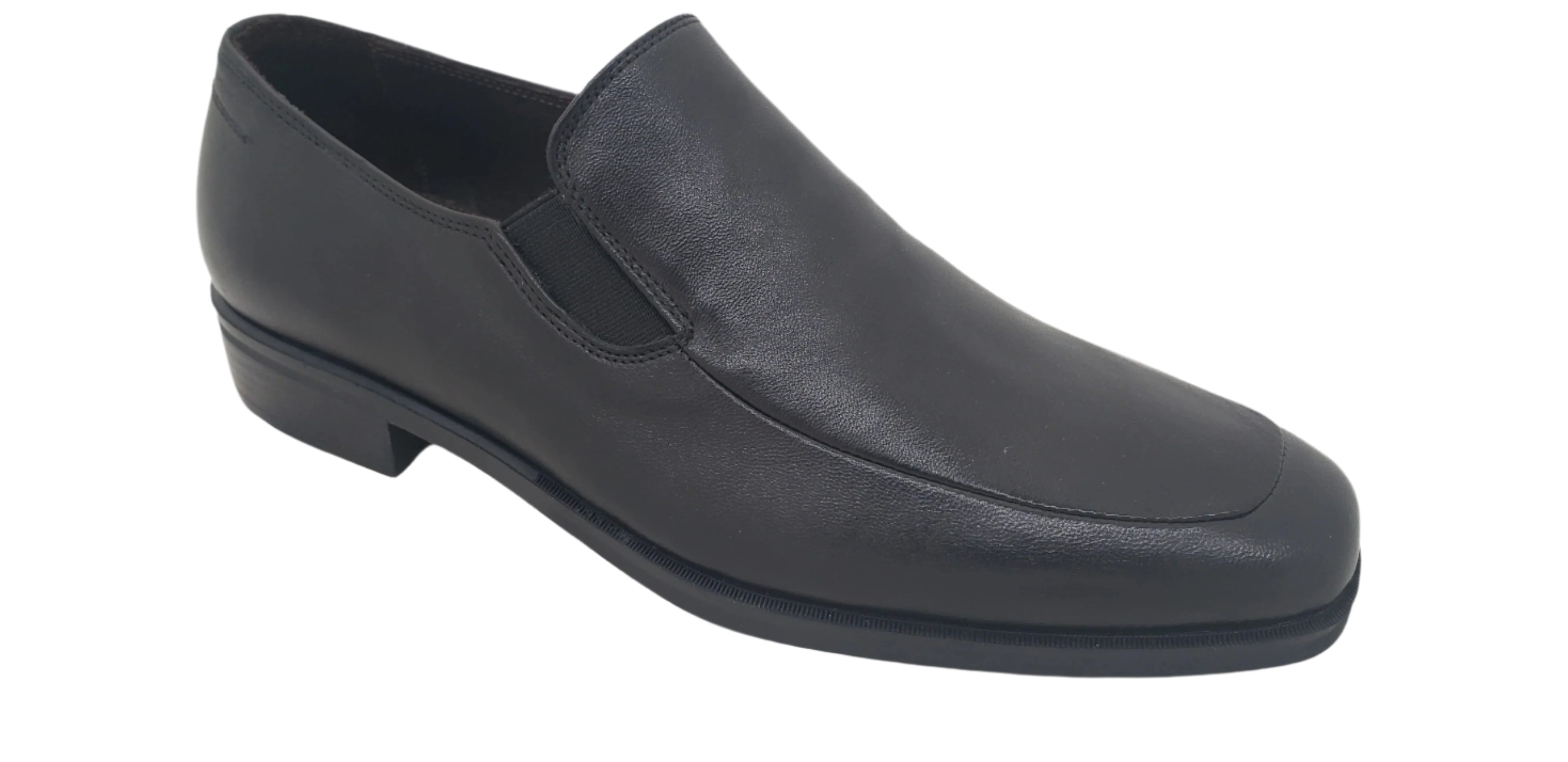 BRUNO MAGLI PITTO BLACK LEATHER SLIP-ON SHOE