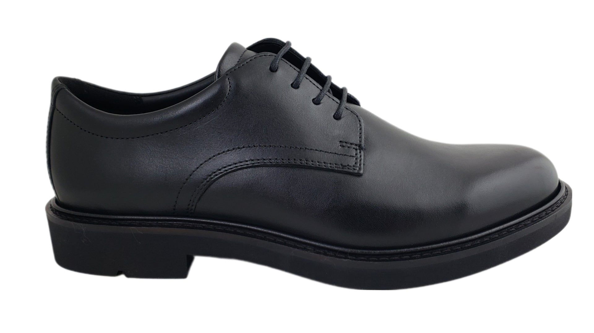 ECCO MEN'S BLACK METROPOLE LONDON DERBY PLAIN TOE LACE SHOE 525604