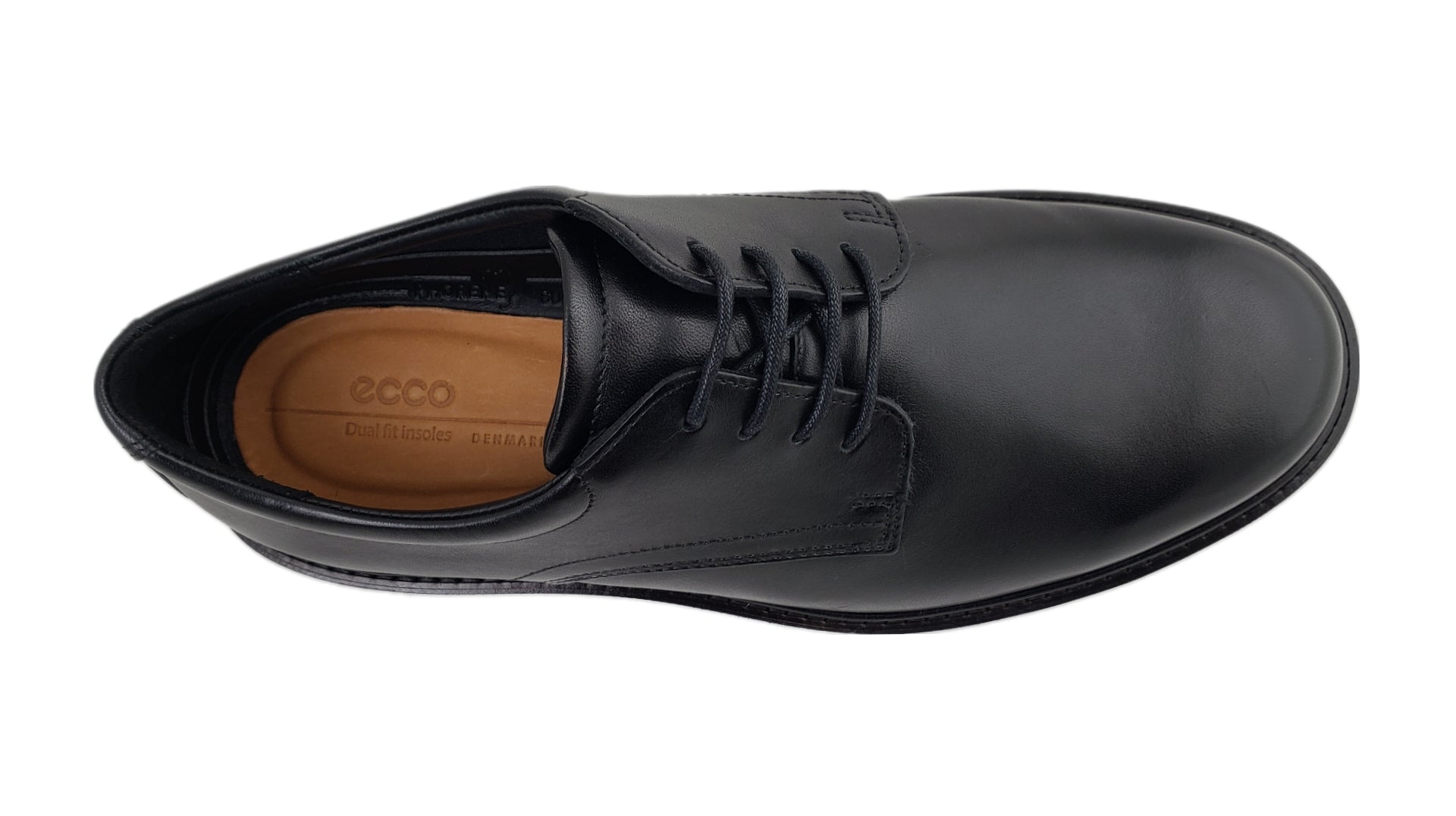 ECCO MEN'S BLACK METROPOLE LONDON DERBY PLAIN TOE LACE SHOE 525604