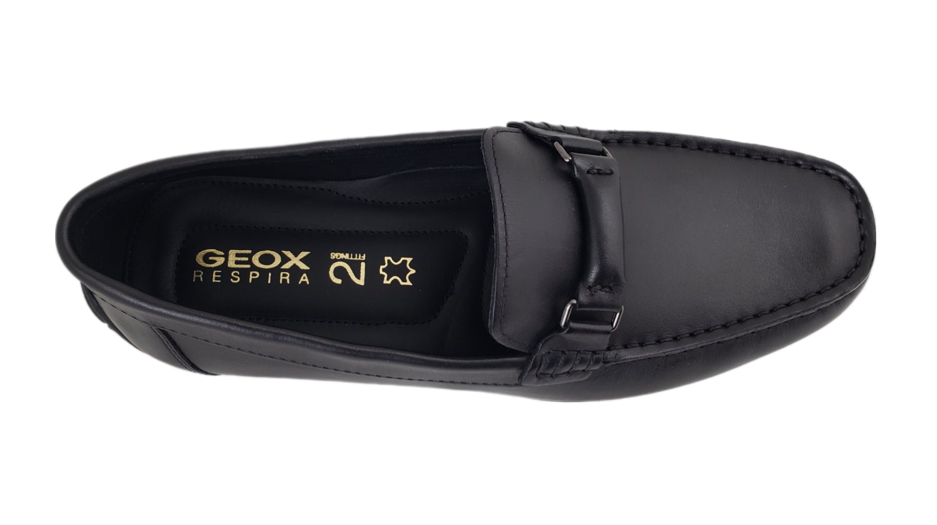 GEOX MEN'S BLACK LOAFER MONER 2FIT U36Q6A