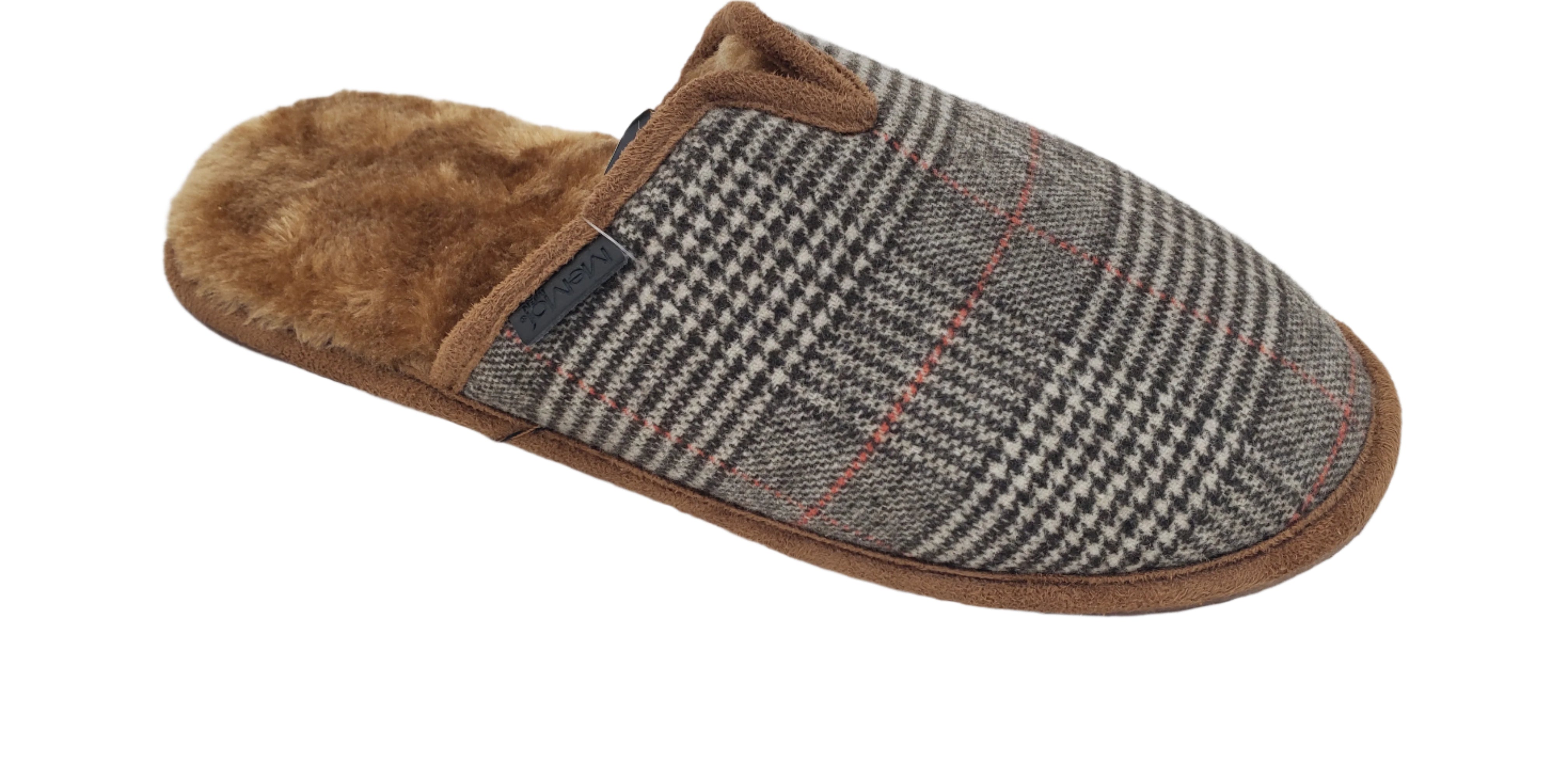 MeMoi Brown Plaid Slipper AZP08320