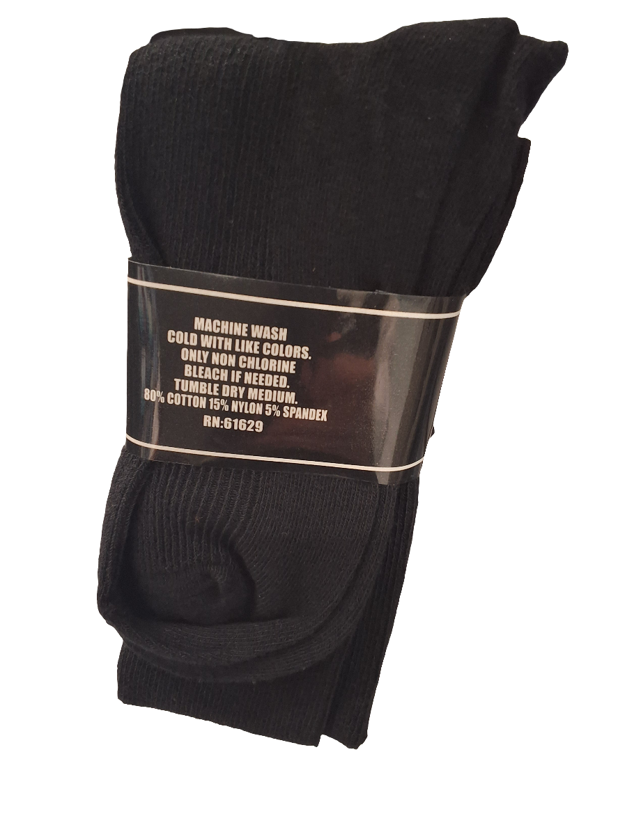 CLASSIC LONG MENS BLACK SOCKS 250