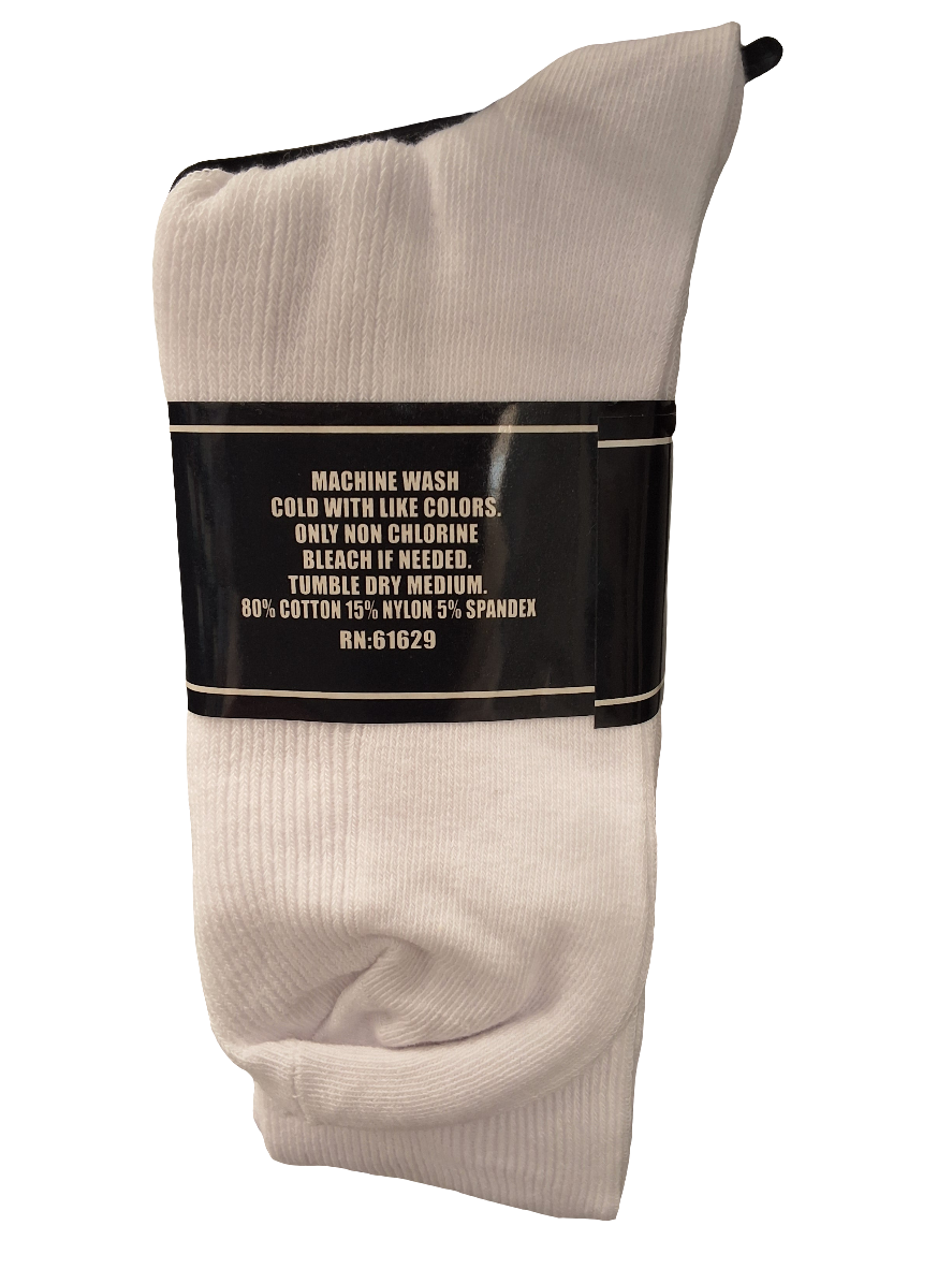 CLASSIC LONG MENS WHITE SOCKS 250