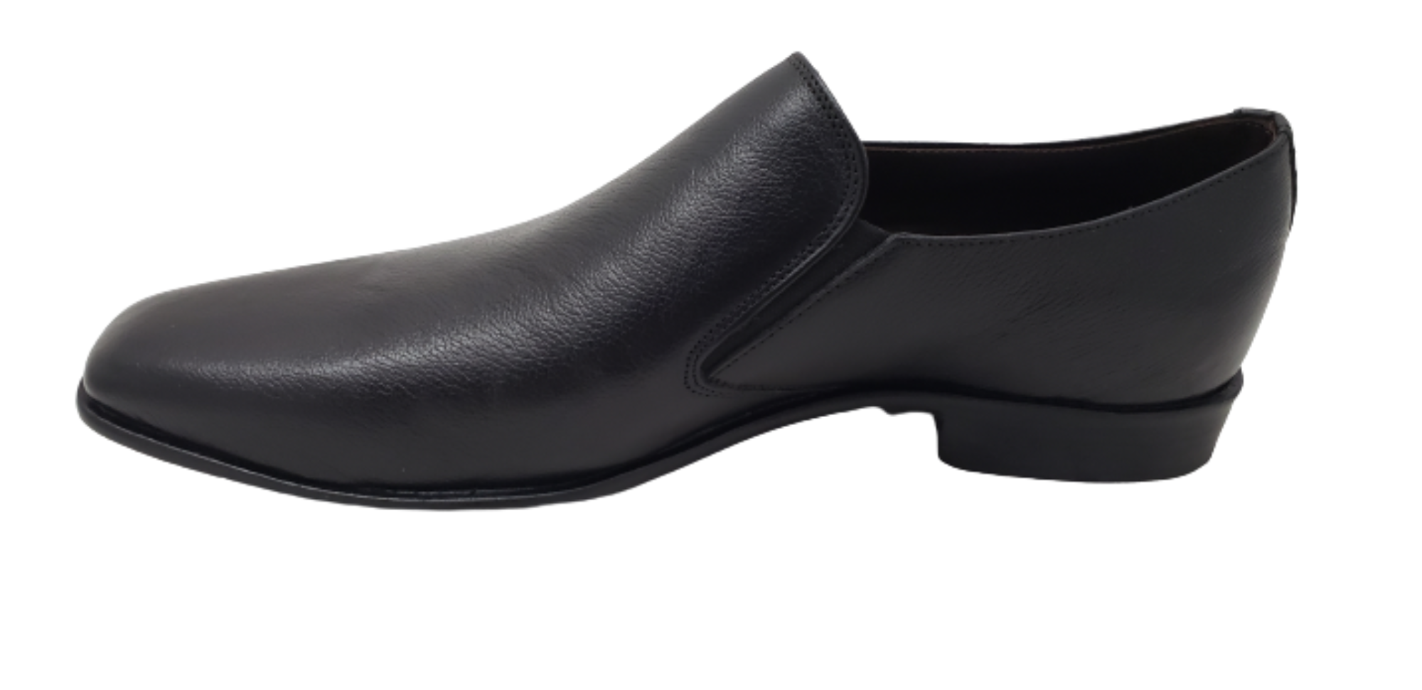ALFREDO MEN'S BLACK DRESS SLIP ON SHOES WITH RUBBER SOLE - 25012R