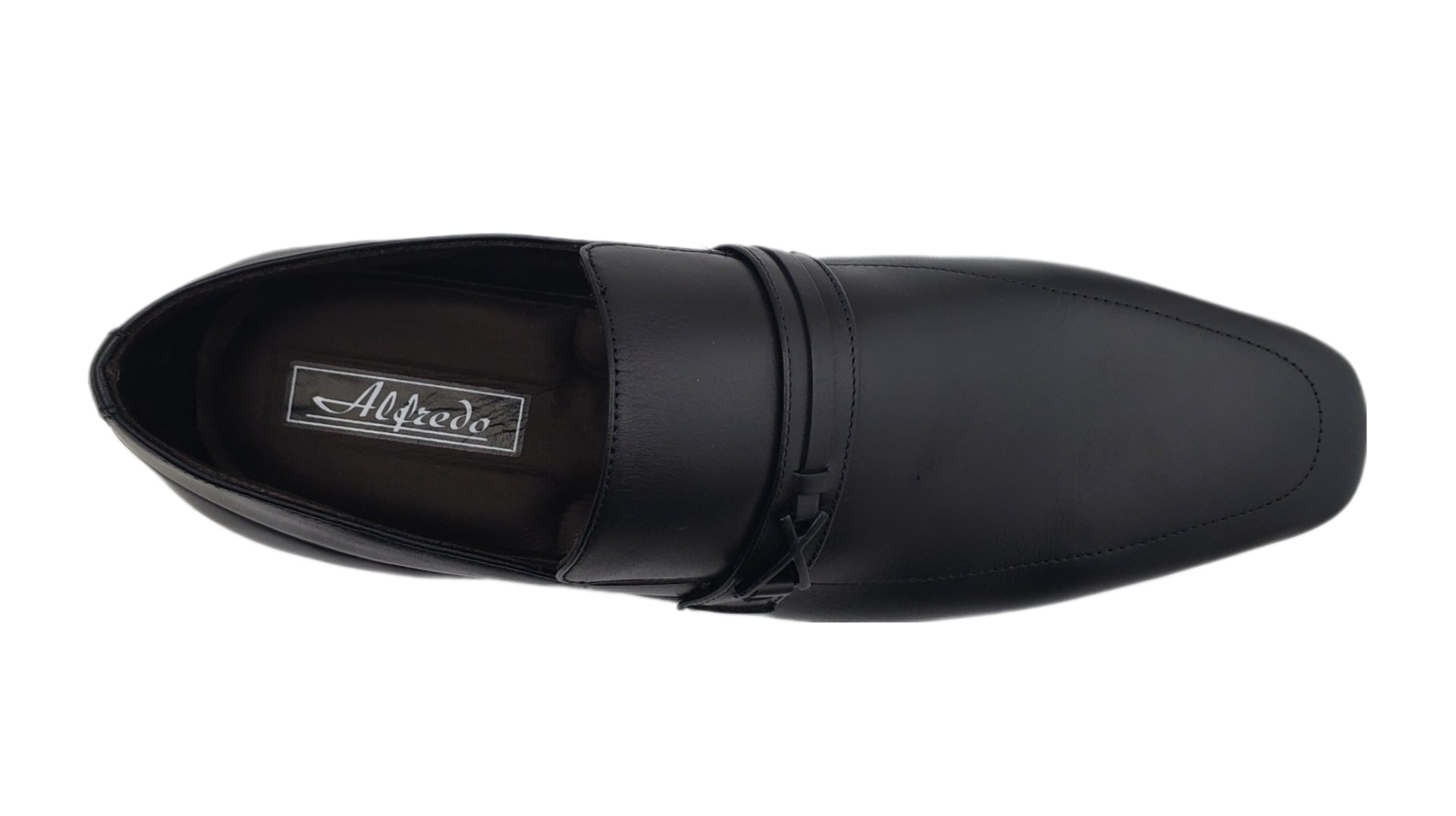 ALFREDO MEN'S BLACK DRESS SLIP ON SHOES - 25040